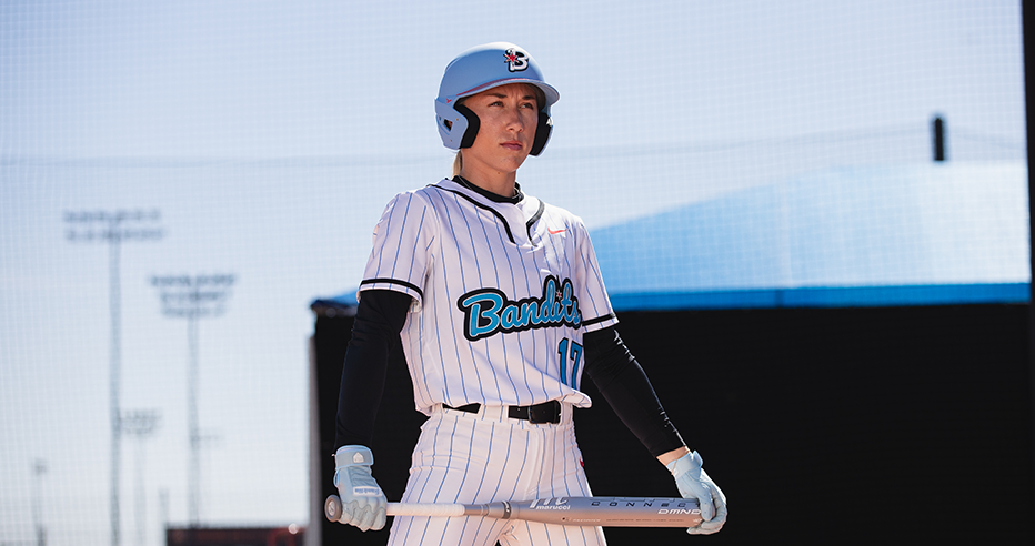 Skylar Wallace in the pinstripe Bandits home uniform