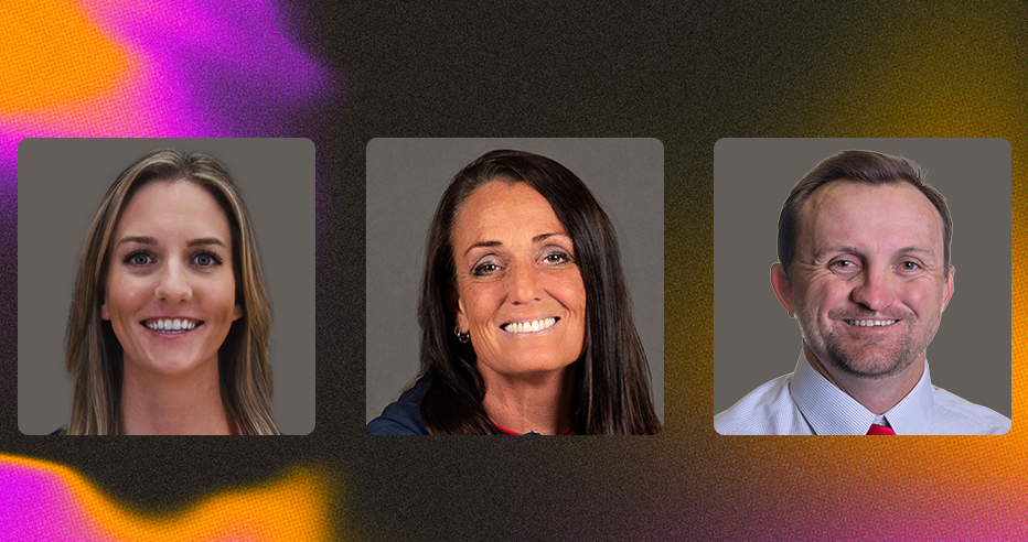 Blaze Assistant Coaches from left to right: Kara Dill (Associate Coach), Sue Kunkle, Ryan Wondrasek